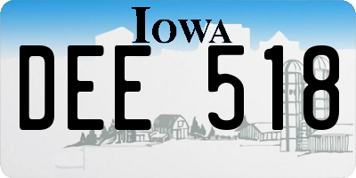 IA license plate DEE518