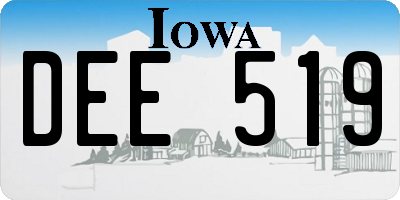 IA license plate DEE519