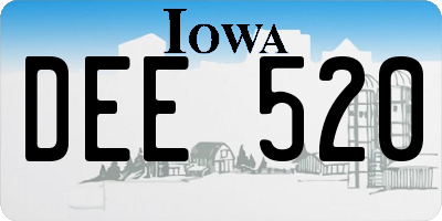 IA license plate DEE520