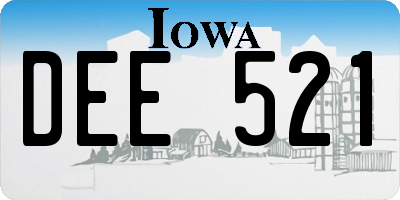 IA license plate DEE521