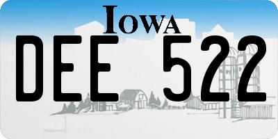 IA license plate DEE522