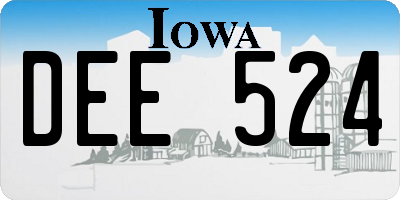 IA license plate DEE524
