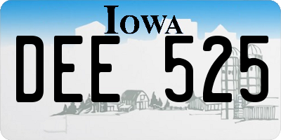 IA license plate DEE525