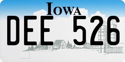 IA license plate DEE526
