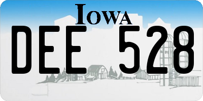IA license plate DEE528