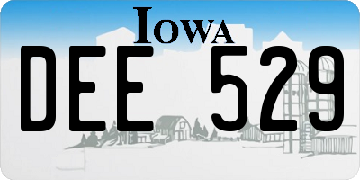 IA license plate DEE529