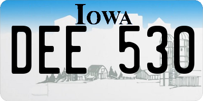 IA license plate DEE530