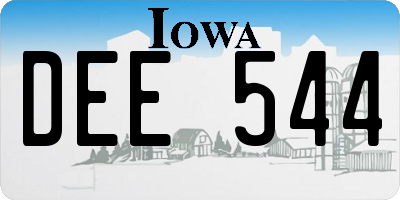 IA license plate DEE544