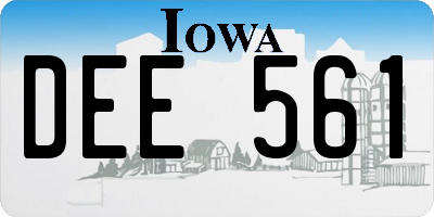 IA license plate DEE561