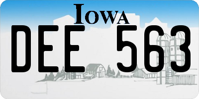 IA license plate DEE563