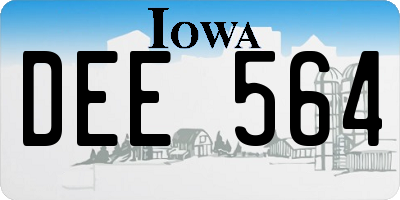 IA license plate DEE564
