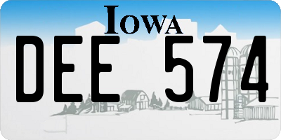 IA license plate DEE574