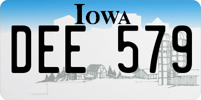 IA license plate DEE579