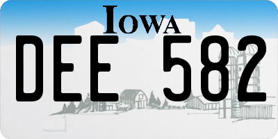 IA license plate DEE582