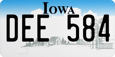 IA license plate DEE584