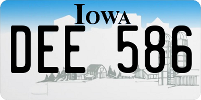 IA license plate DEE586