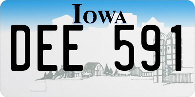 IA license plate DEE591
