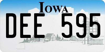 IA license plate DEE595