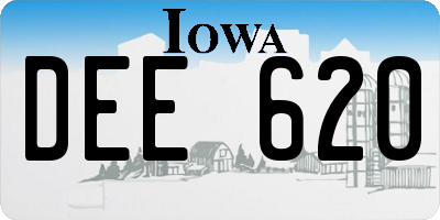 IA license plate DEE620