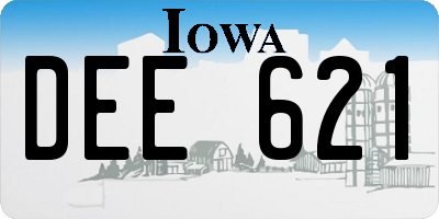 IA license plate DEE621