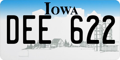IA license plate DEE622