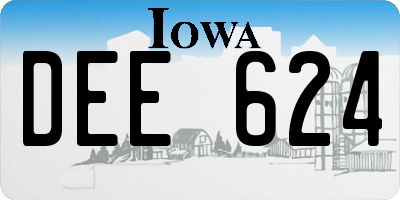 IA license plate DEE624