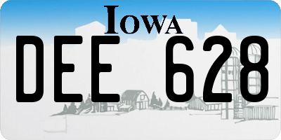 IA license plate DEE628