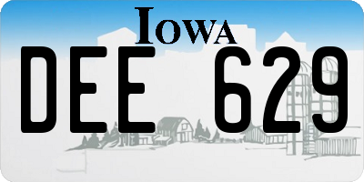 IA license plate DEE629