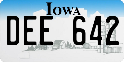 IA license plate DEE642