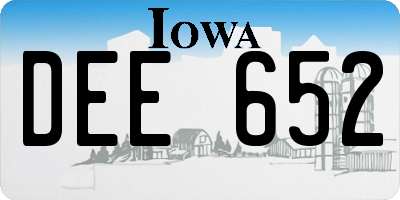 IA license plate DEE652