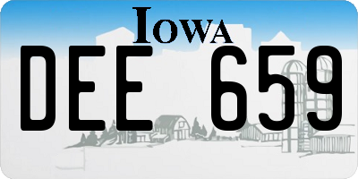 IA license plate DEE659
