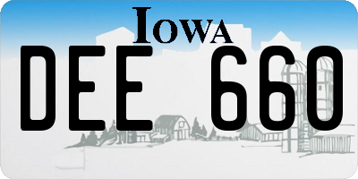 IA license plate DEE660