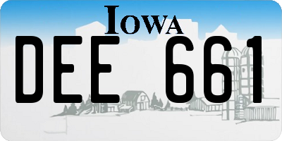 IA license plate DEE661
