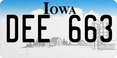 IA license plate DEE663