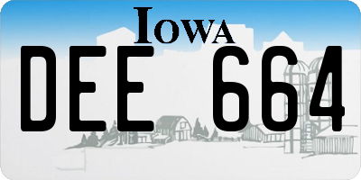 IA license plate DEE664