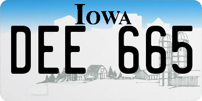 IA license plate DEE665