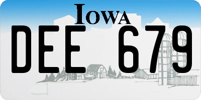 IA license plate DEE679