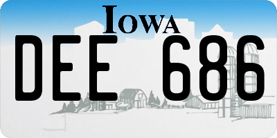 IA license plate DEE686