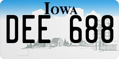 IA license plate DEE688