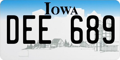 IA license plate DEE689