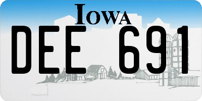 IA license plate DEE691
