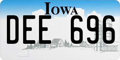 IA license plate DEE696