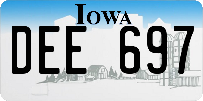 IA license plate DEE697