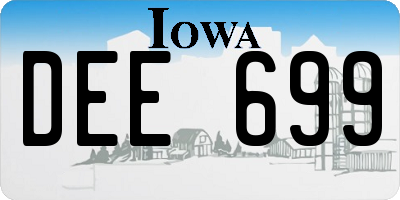 IA license plate DEE699