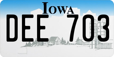 IA license plate DEE703