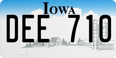 IA license plate DEE710