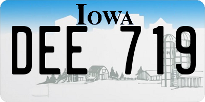 IA license plate DEE719