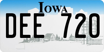 IA license plate DEE720