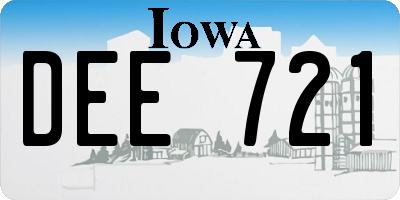IA license plate DEE721
