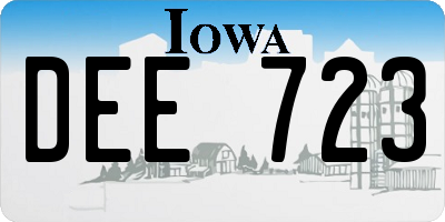 IA license plate DEE723